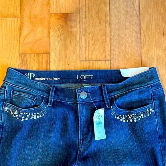 NWT Loft Jeans Modern Skinny Women's  Petite Size 8 - Picture 4 of 7